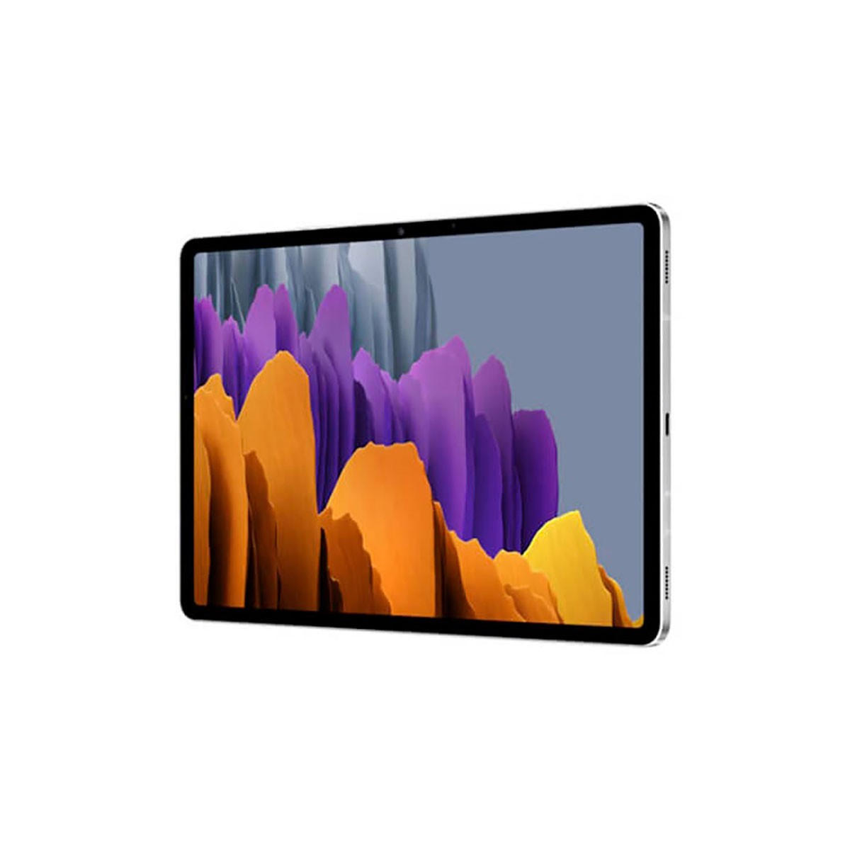 Ein Tablet mit einem bunten abstrakten Hintergrund auf dem Bildschirm.