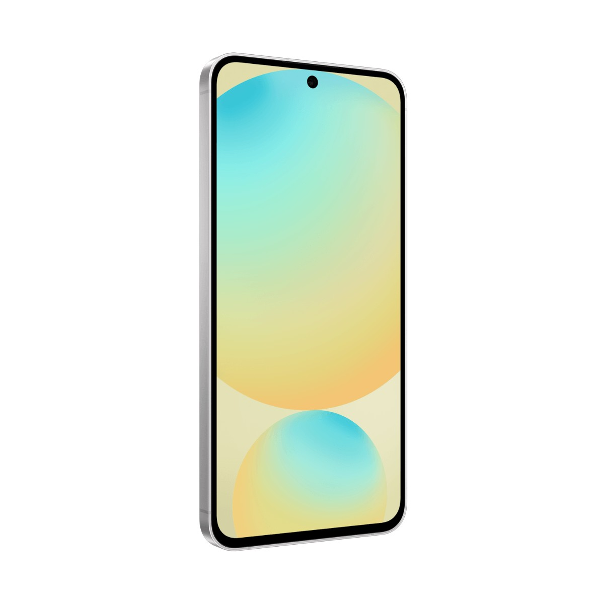 Un teléfono inteligente que muestra un fondo de pantalla abstracto y colorido.