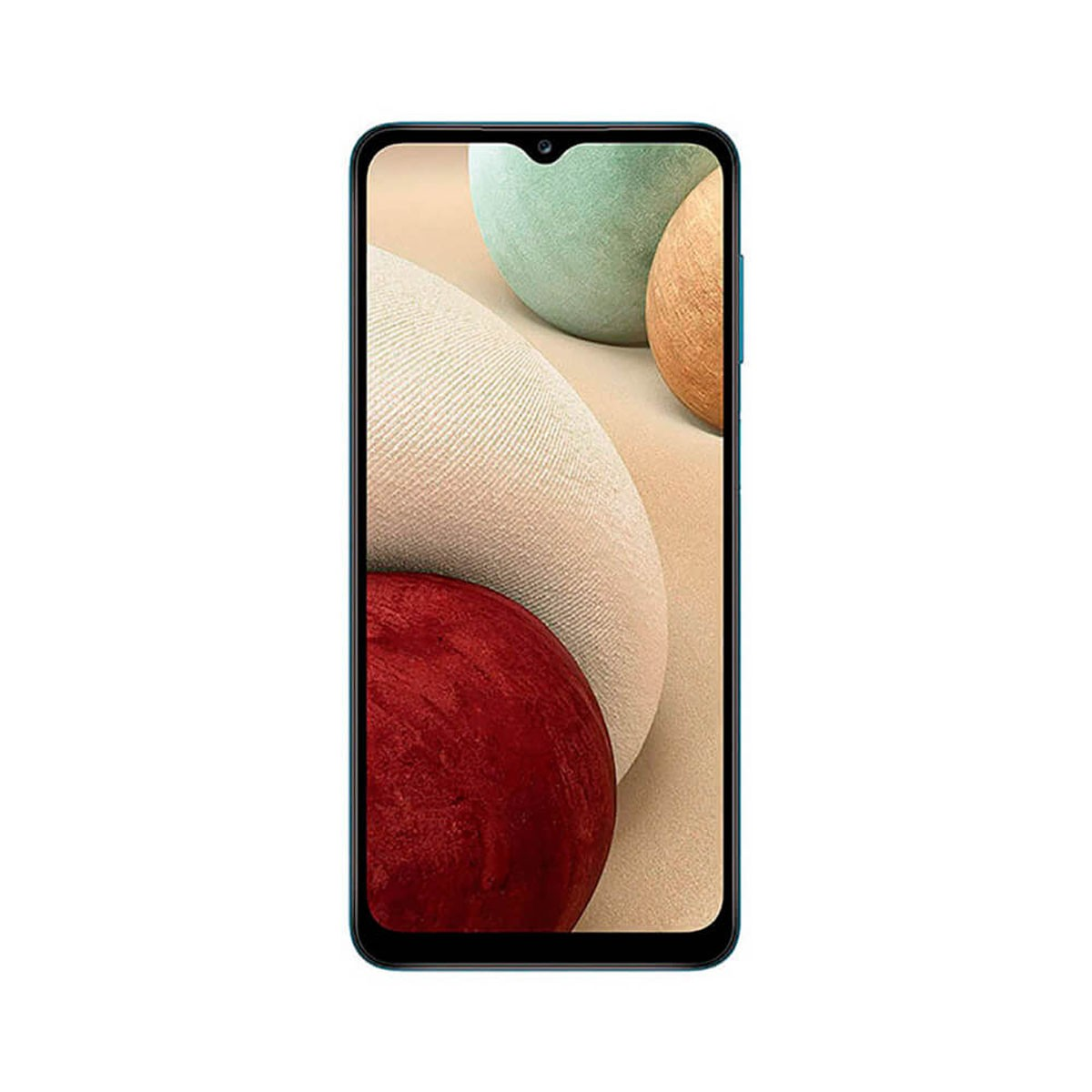 Vorderansicht eines Smartphones mit einem bunten runden Muster als Hintergrundbild auf dem Bildschirm.
