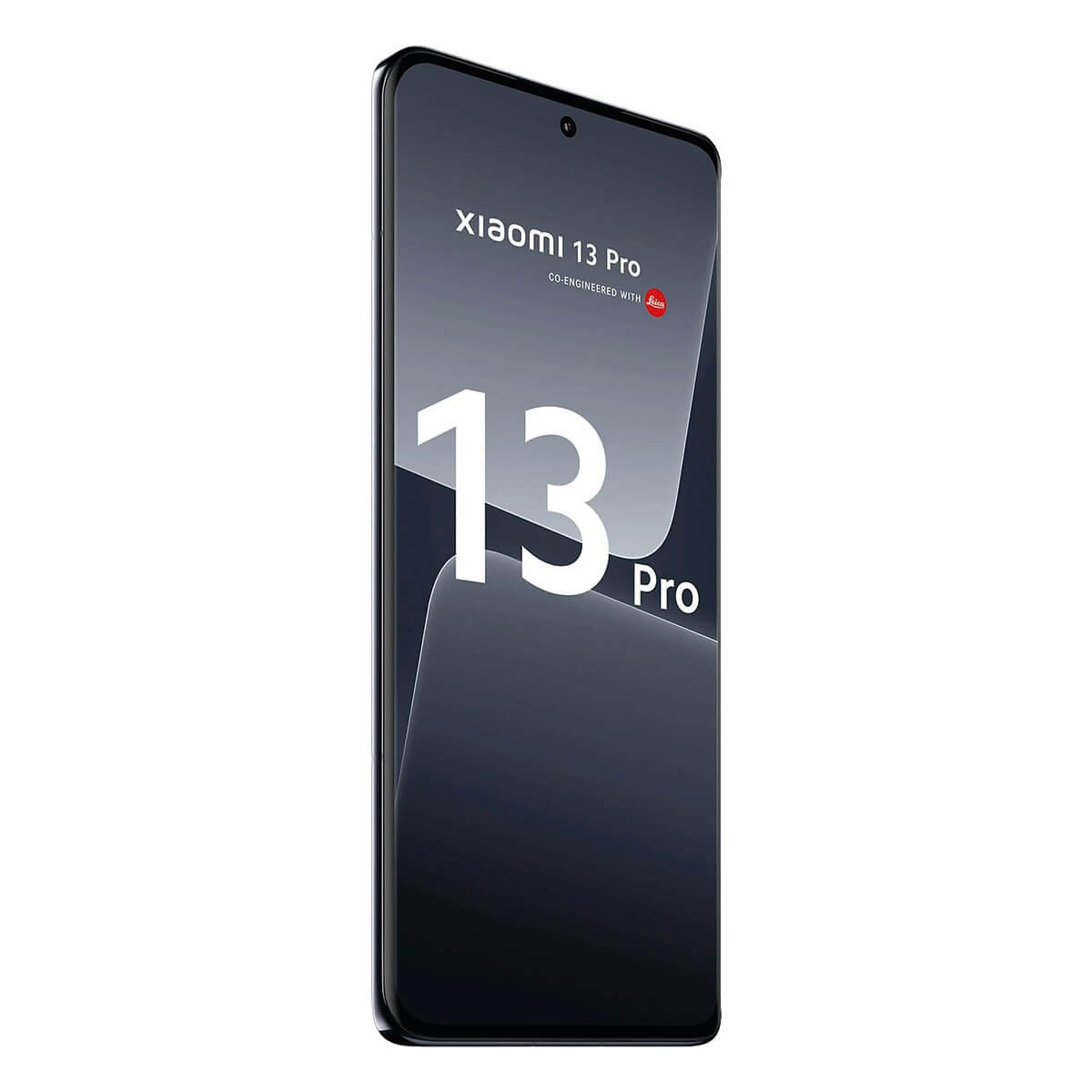 Frontansicht des Xiaomi 13 Pro Smartphones mit glänzendem Display auf weißem Hintergrund.