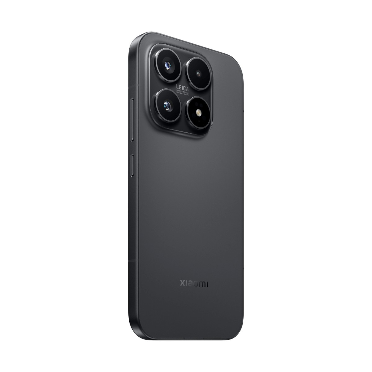 Retro di uno smartphone Xiaomi grigio scuro con quattro fotocamere Leica.