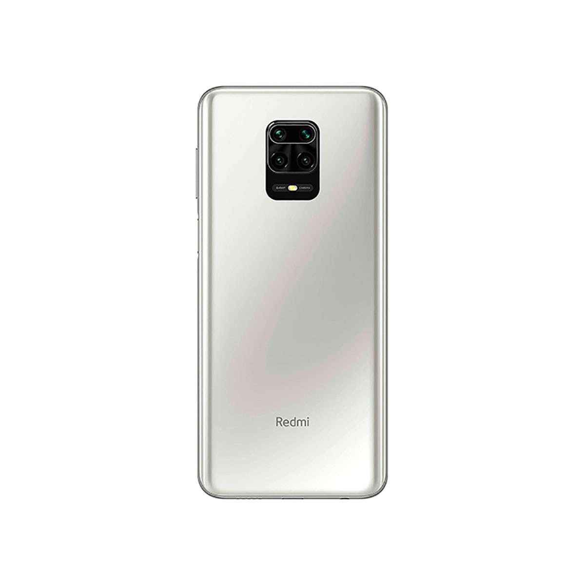 Smartphone Redmi argentato che mostra il retro con modulo a quattro fotocamere.