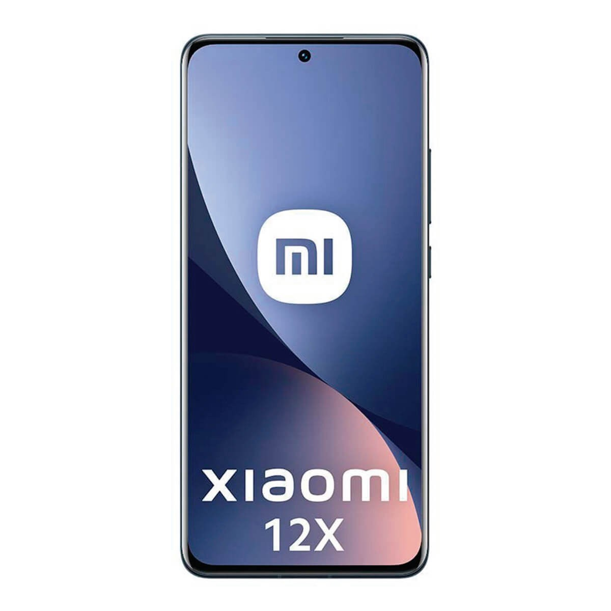 Frontansicht des Xiaomi 12X Smartphones mit Firmenlogo auf dem Bildschirm.
