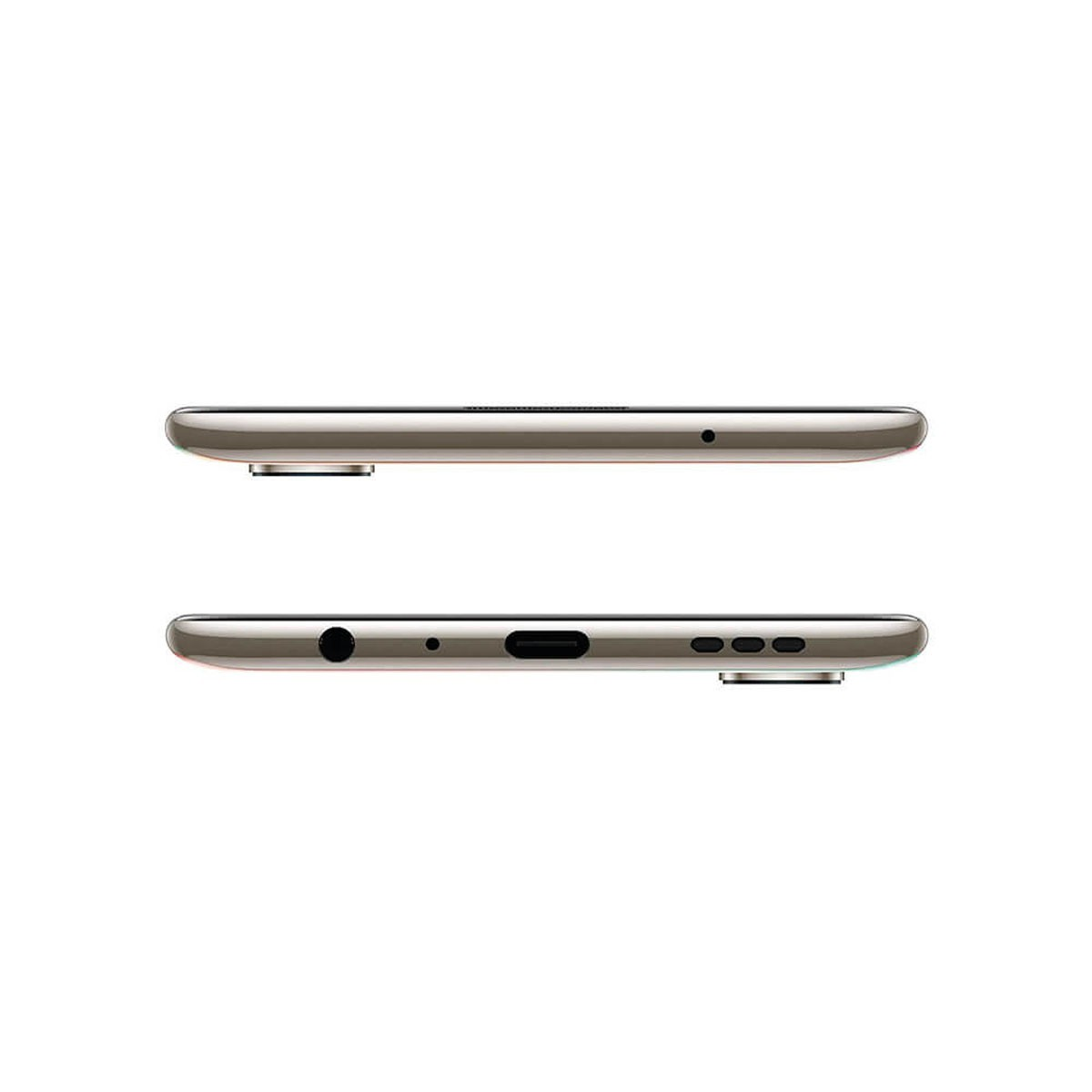 Seitenansichten eines Smartphones mit Anschlüssen, Mikrofon, Lautsprecher und Klinkenbuchse.