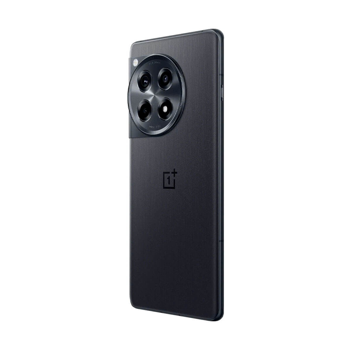 Parte trasera de un smartphone negro con un módulo de cámara circular y el logotipo de OnePlus.