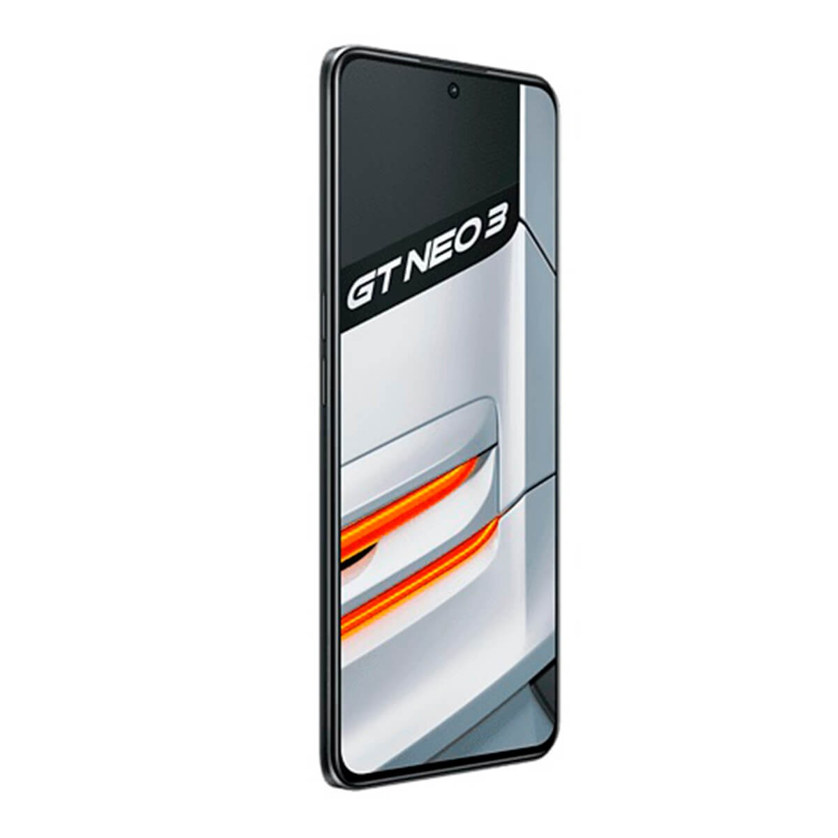 Uno smartphone con cornici sottili mostra l'immagine dello schermo GT NEO 3.
