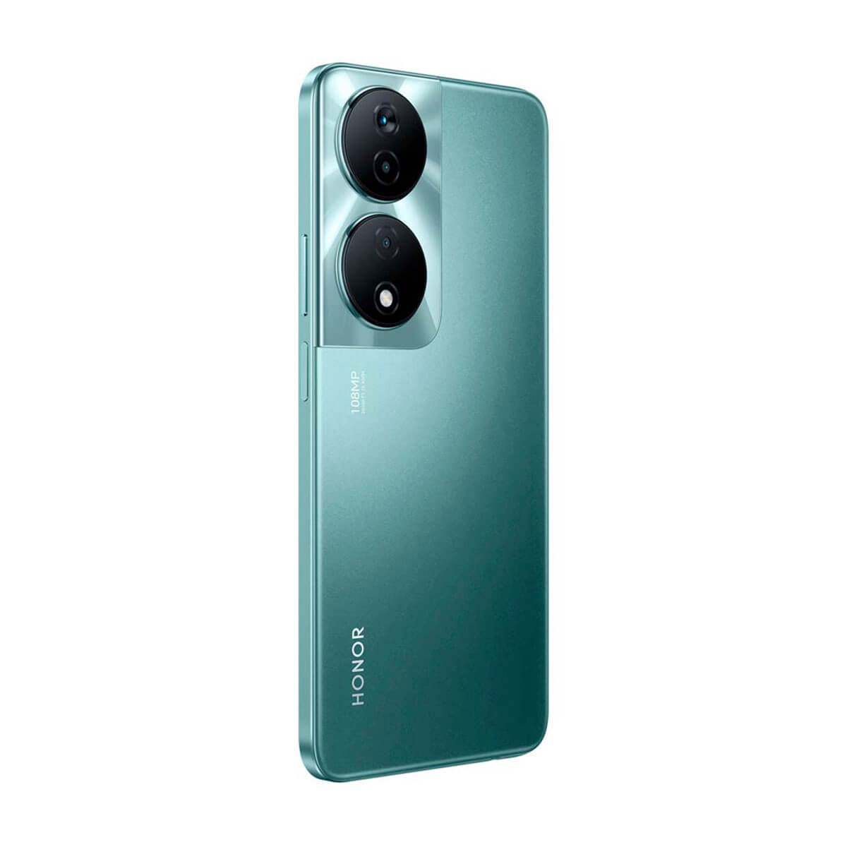 Smartphone Honor verde con due grandi obiettivi fotografici e il logo Honor sul retro.