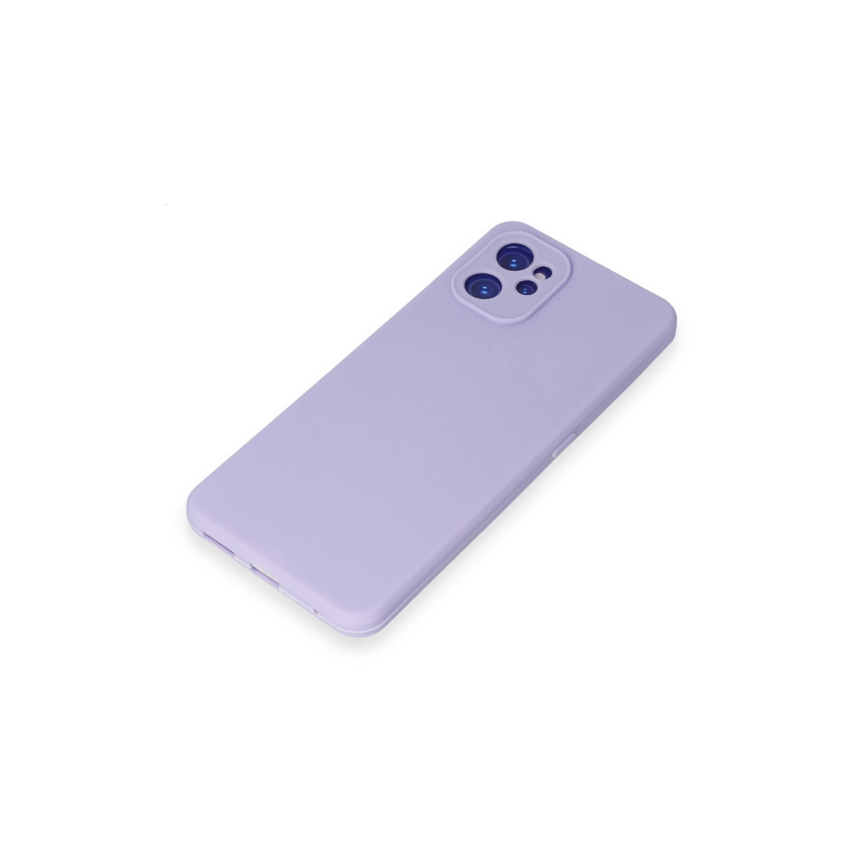 Beyaz arka plan üzerinde mor bir akıllı telefon kılıfı.