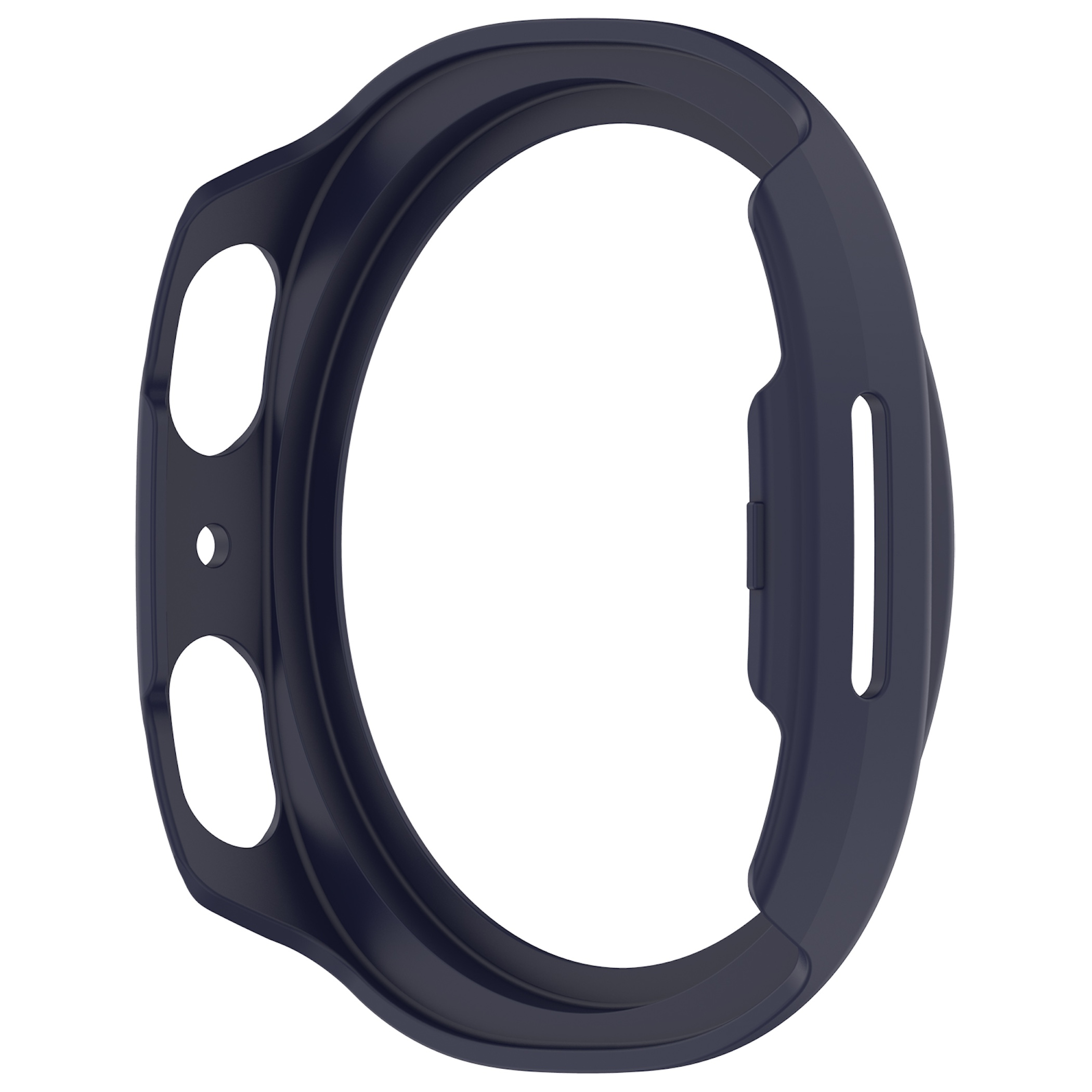 Dunkelblaue Schutzhülle für Smartwatches mit präzisen Ausschnitten für Knöpfe und Sensoren.