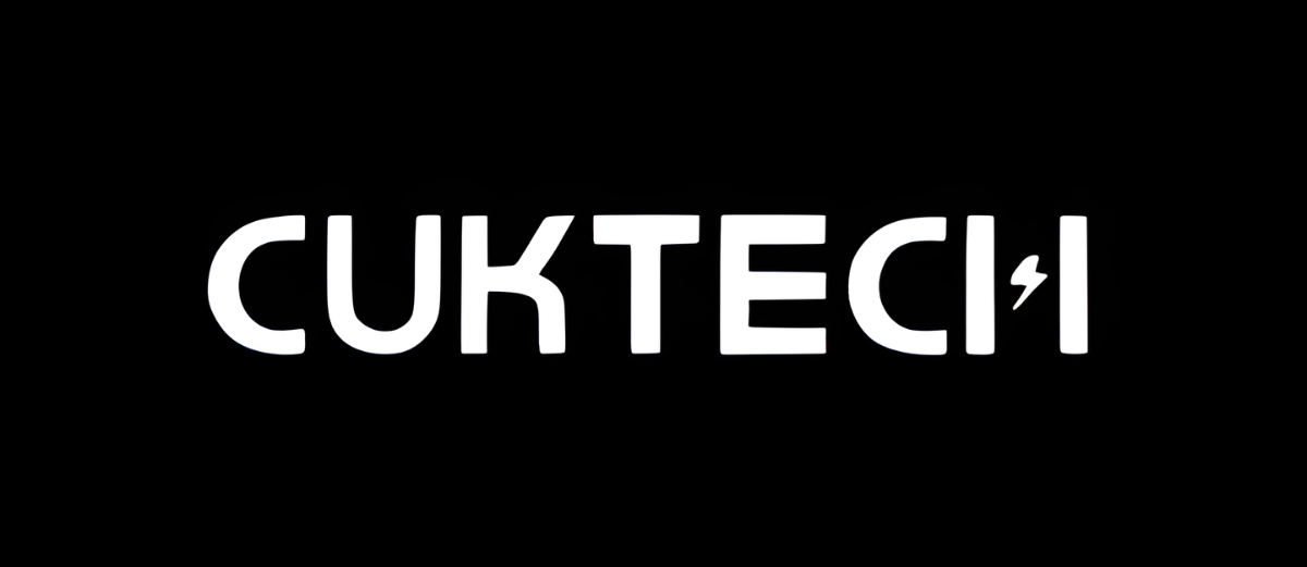 Il logo bianco con la scritta CUKTECH e un simbolo di fulmine su sfondo nero.