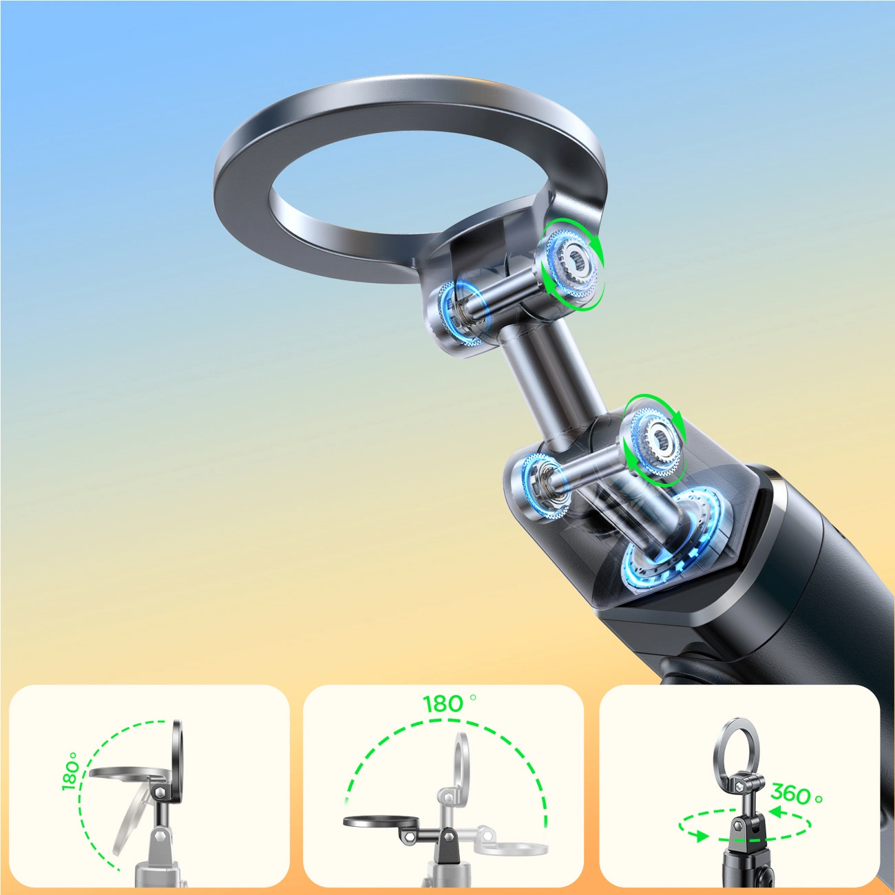 SUPPORTO JOYROOM JR-ZS509, MagSafe, Bluetooth, 40 cm, 360°