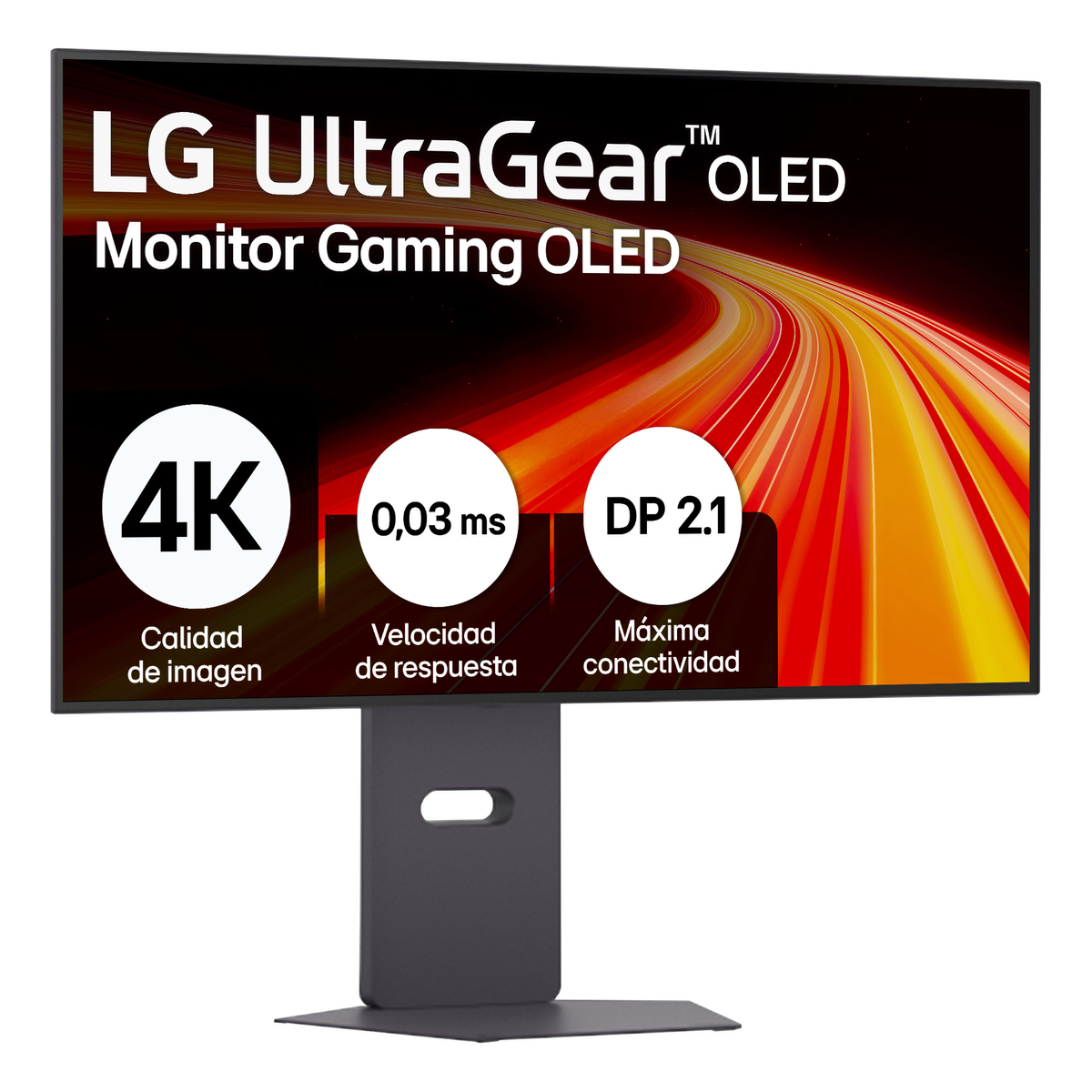Monitor gaming LG UltraGear OLED con 4K, tempo di risposta di 0,03 ms e DP 2.1.