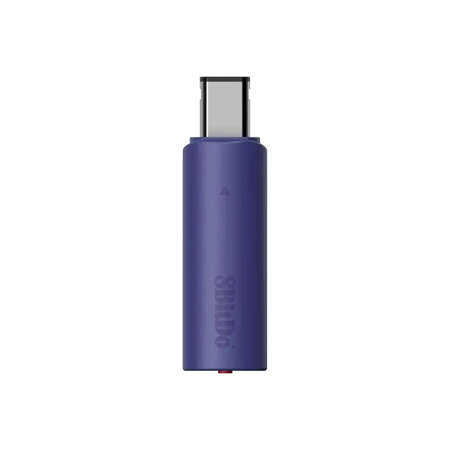 Niebieski adapter Bluetooth 8BitDo ze srebrnym złączem USB na białym tle.