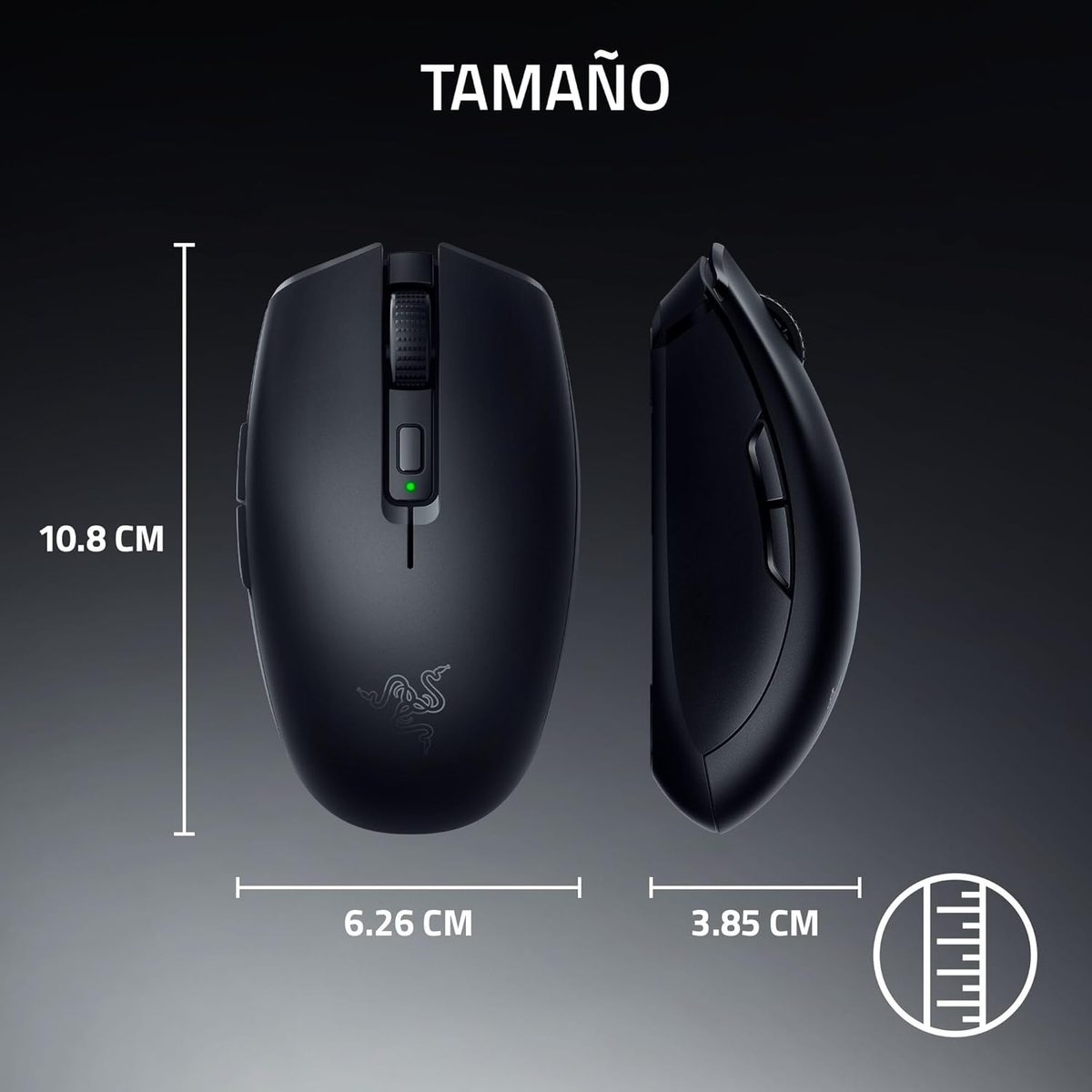 MOUSE RAZER Orochi V2, Tasti: 6, Bluetooth e ™ HyperSpeed Wireless a 2,4 GHz, Collegamento Bluetooth, Razer™ HyperSpeed Wireless a 2,4 GHz, Ingresso: Otticamente a mezzo LED, Scrolling a Ottico, Risoluzione max 18000 dpi, forma ergonomica, Nero