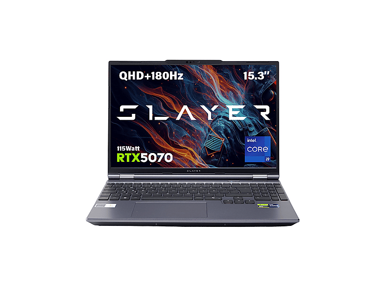 GAME GARAJ Slayer X9T2-5070 C4 RTX5070 180Hz QHD+ Intel Core i9-14900HX 32 GB RAM 1 TB SSD 15,3 inç FreeDOS Oyun Bilgisayarı Gri