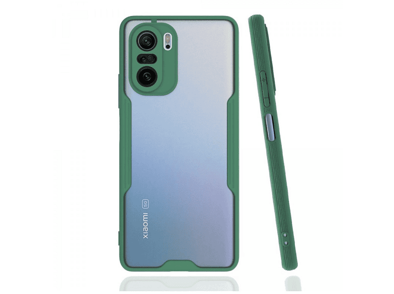 NEWFACE Xiaomi Poco F3 Uyumlu Platin Silikon Telefon Kılıfı Yeşil