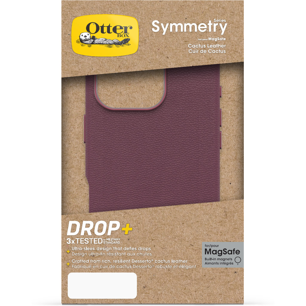 Custodia per telefono OtterBox serie Symmetry in scatola di cartone marrone.