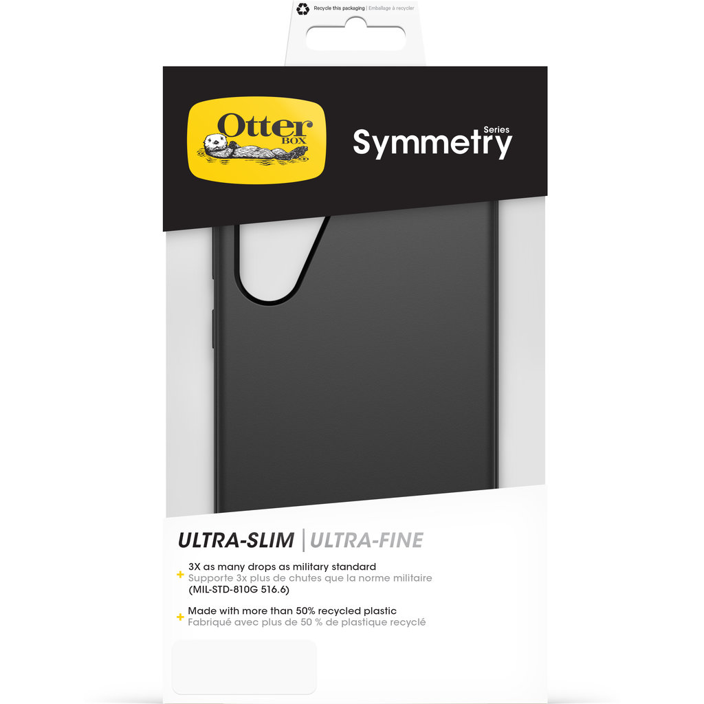 Custodia per telefono OtterBox Symmetry in confezione, design ultra sottile con protezione.