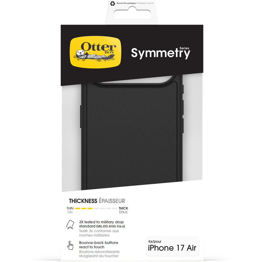 Emballage de coque de téléphone OtterBox Symmetry pour iPhone 17 Air.