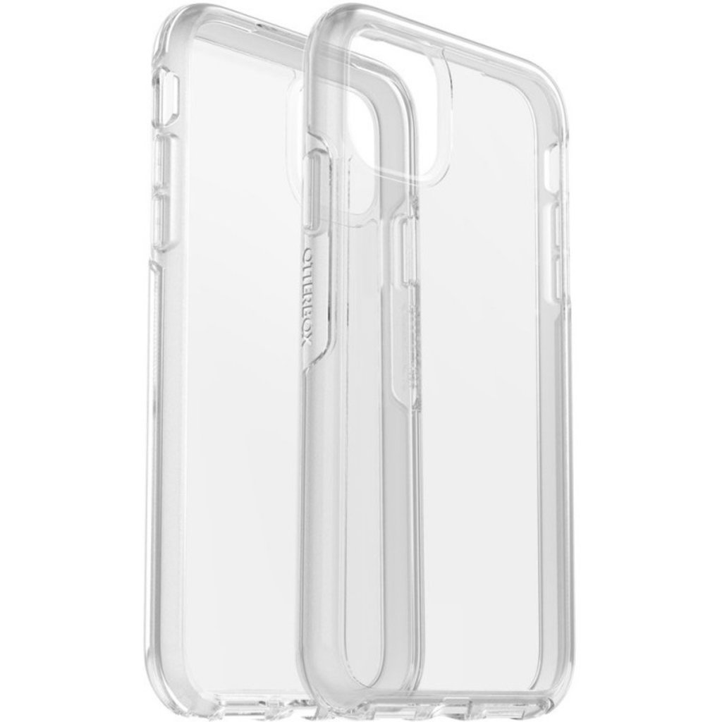 Due custodie protettive trasparenti per cellulari su sfondo bianco.