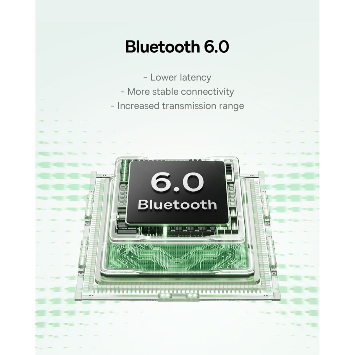 Microchip Bluetooth 6.0 con minore latenza, connettività più stabile e maggiore raggio di trasmissione.