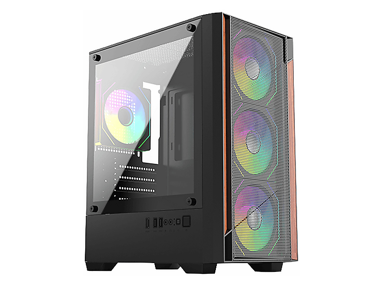 FRISBY FC-8980G 550W 80+ USB 3.2 ARGB mATX Mid Tower Kasa