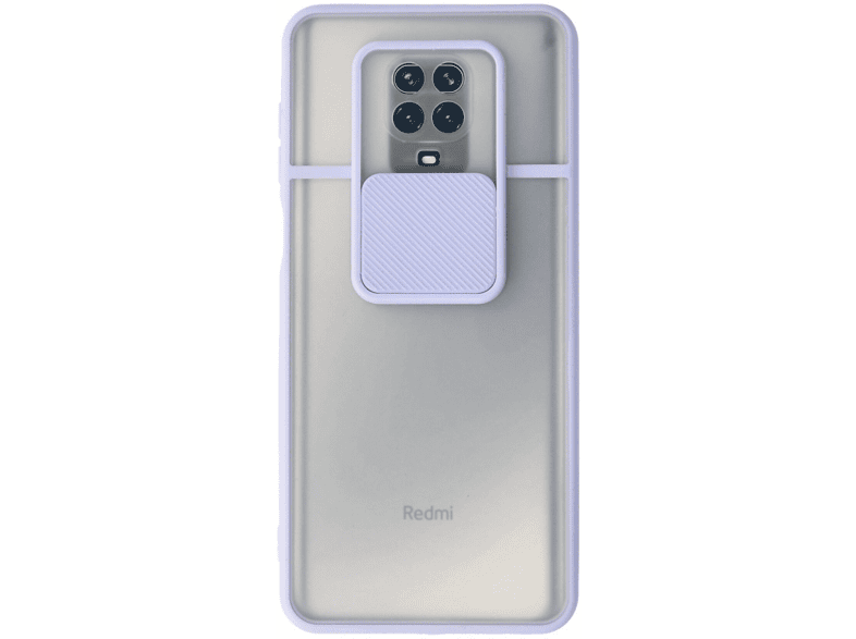 NEWFACE Xiaomi Redmi Note 9 Pro Uyumlu Palm Buzlu Kamera Sürgülü Silikon Telefon Kılıfı Lila