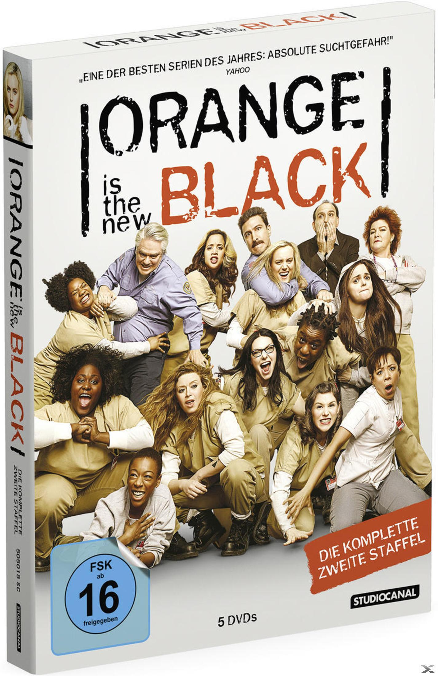 DVD-Hülle der 2. Staffel von Orange Is the New Black mit dem Gefängnis-Ensemble.