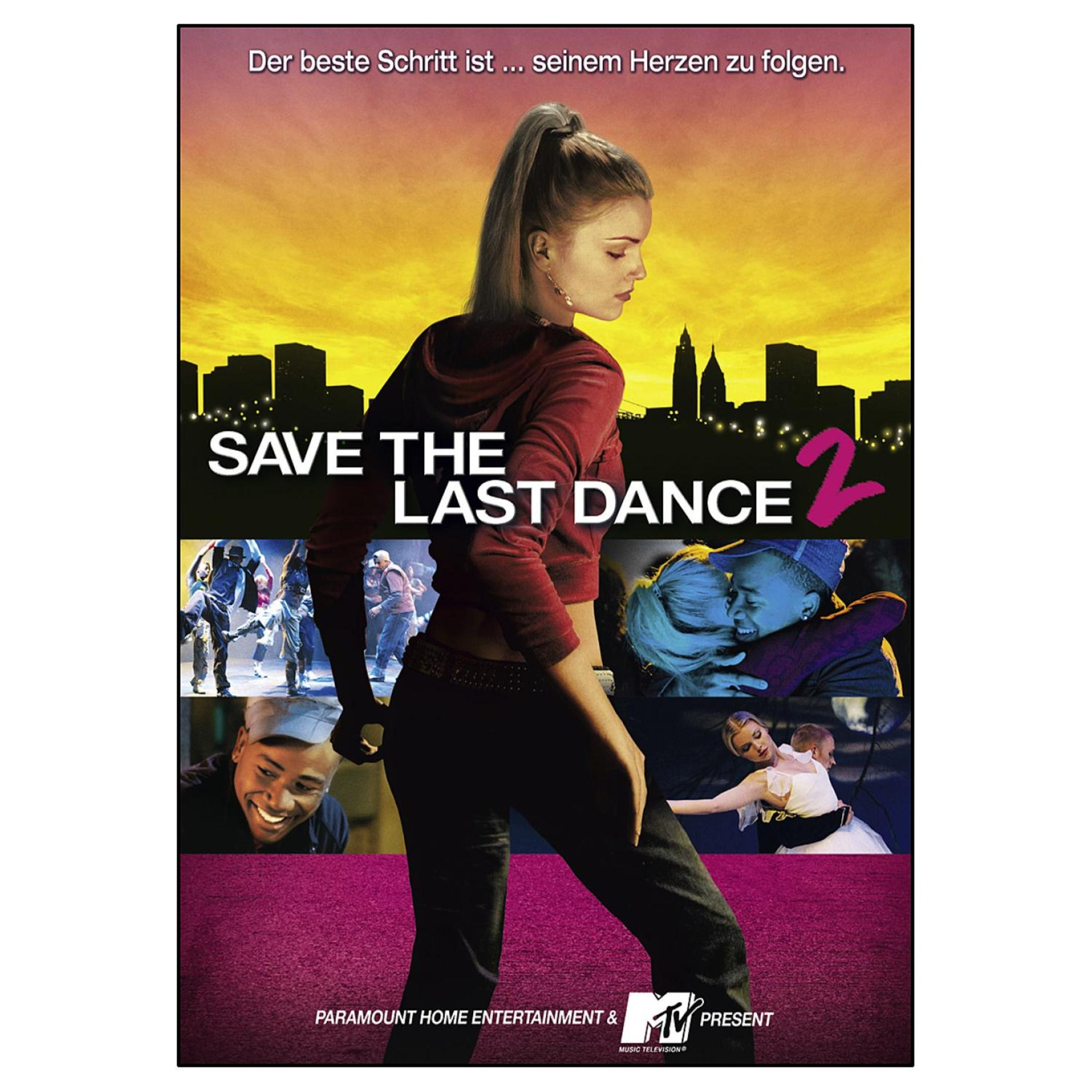 DVD-Cover von Save the Last Dance 2 mit tanzender Frau im Vordergrund und Szenenbildern.