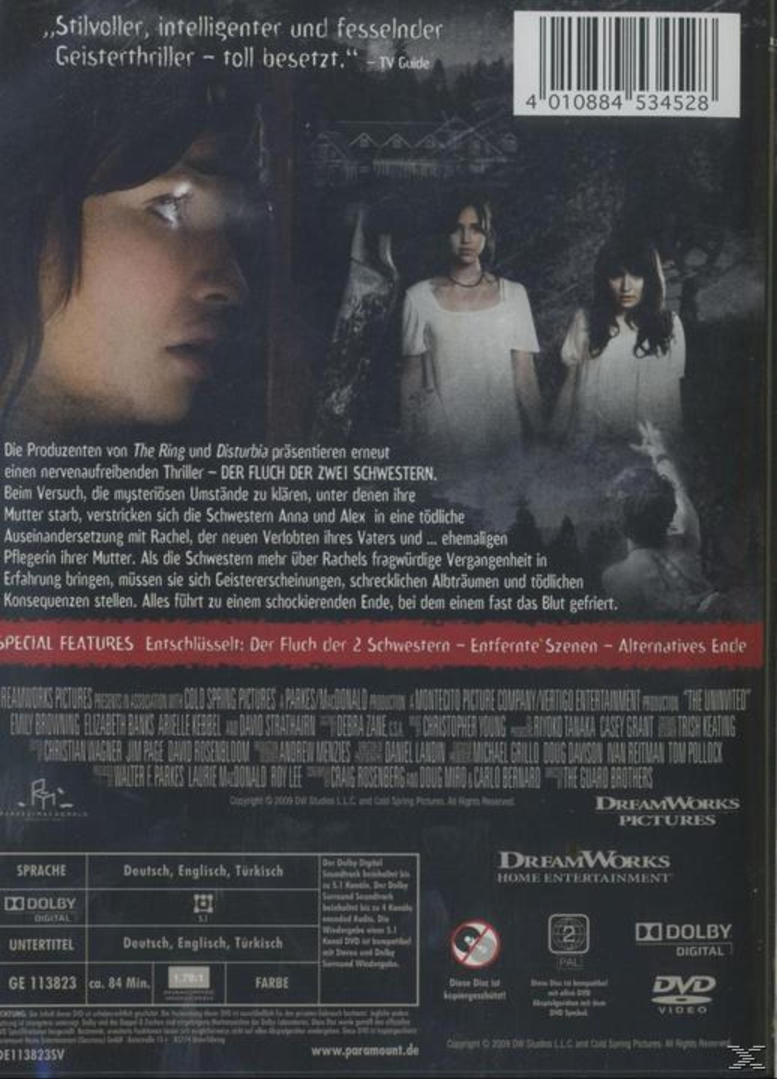 Rückseite einer DVD-Hülle mit Filmplakat, Text und technischen Details.