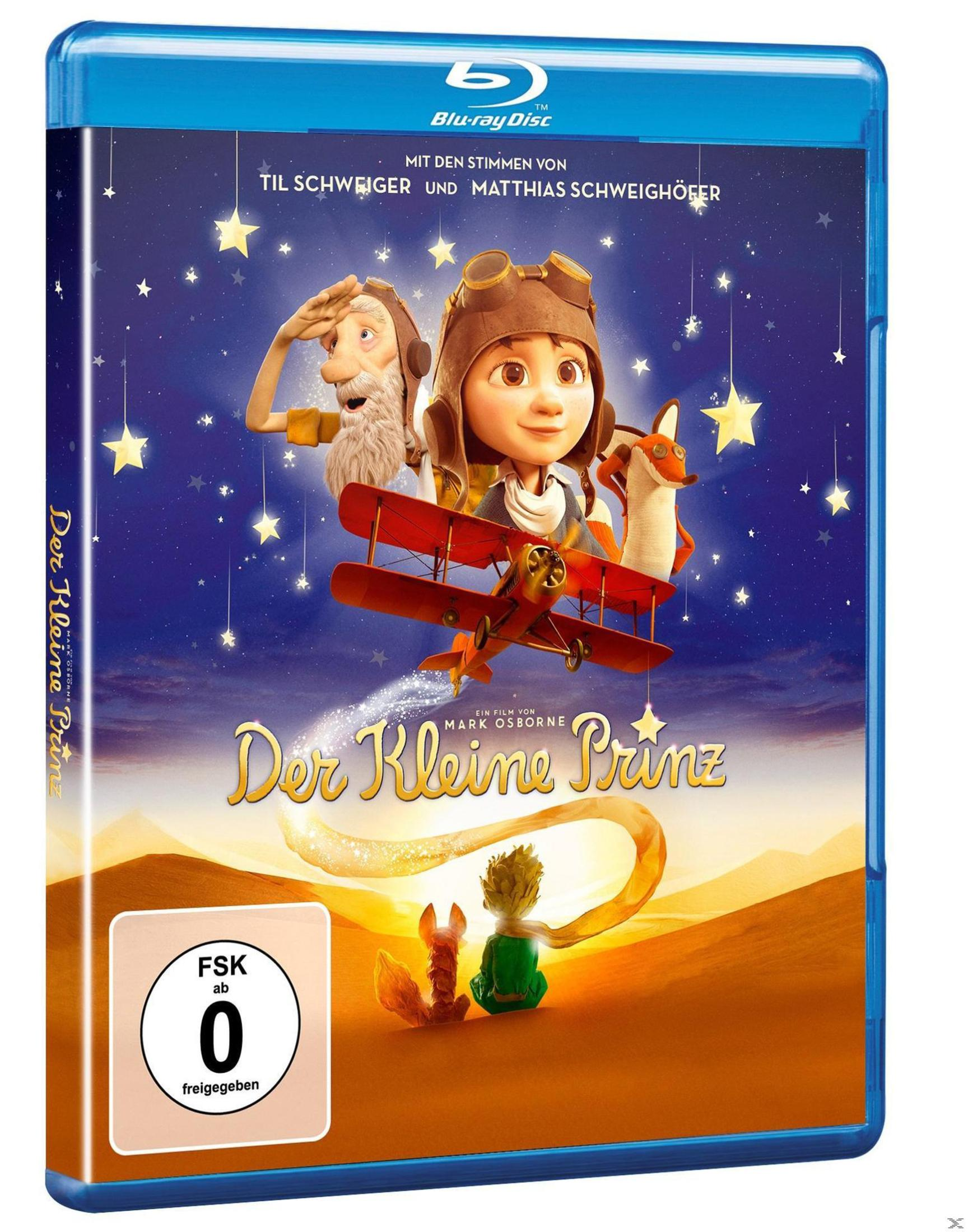 Blu-ray-Hülle von Der Kleine Prinz mit fliegenden Charakteren in einer magischen Nachtlandschaft.