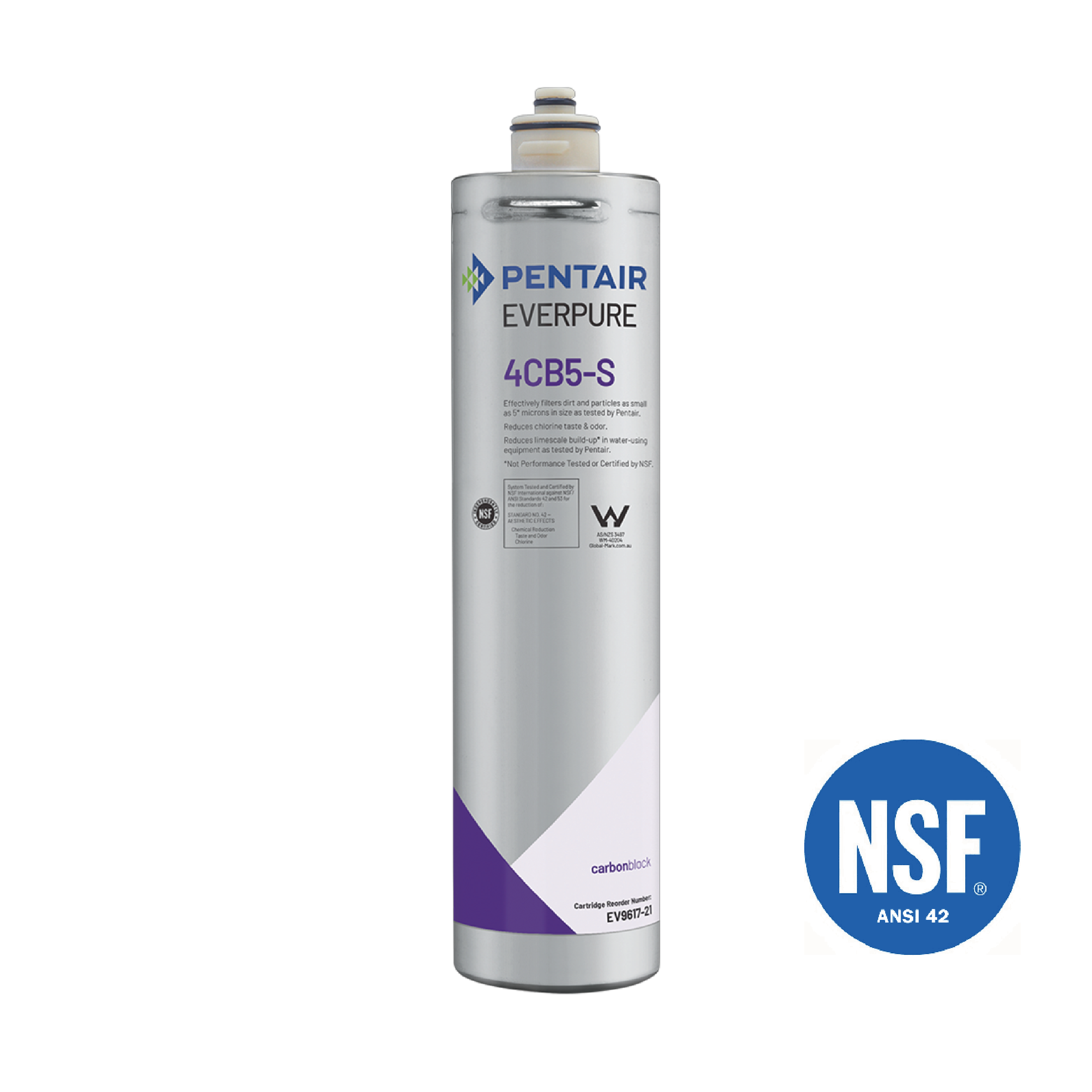 Pentair Everpure 4CB5-S Wasserfilterkartusche mit NSF ANSI 42-Zertifizierung.