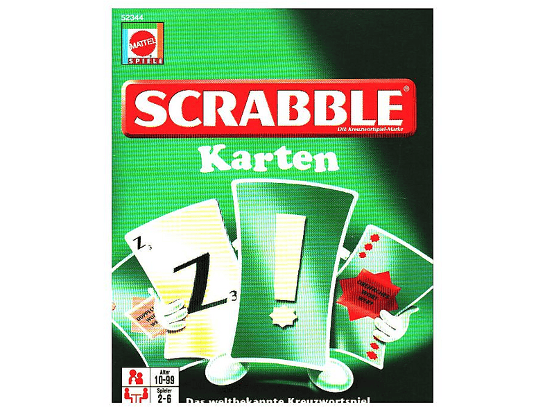 MATTEL GMBH Mattel | SCRABBLE Karten, 2 - 6 Spieler Gesellschaftsspiel ...