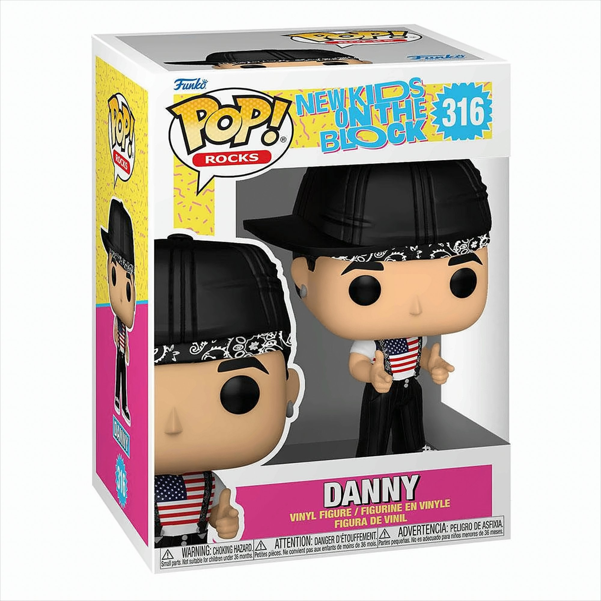 Funko Pop Rocks Figur von Danny aus New Kids on the Block in einer Box.