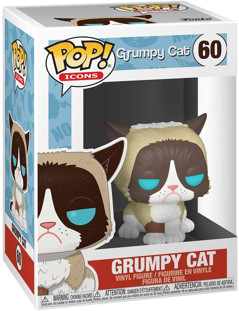 Eine Grumpy Cat Pop! Vinylfigur im bunten Sammler-Karton.