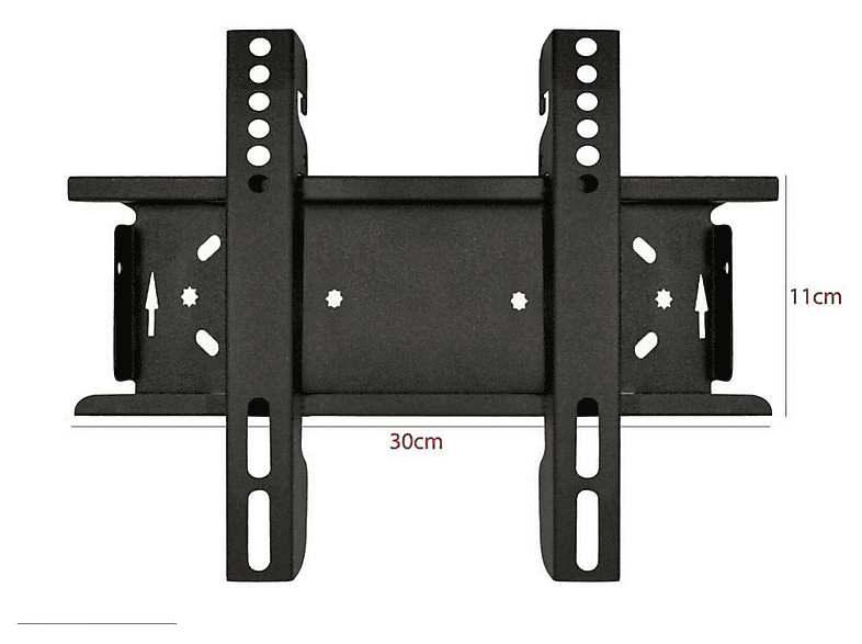 CENDIX CX0TVAPR01 Sabit Kilitli 22-42 İnç (30 x11 cm 40 Kg Taşıma Kapasite) TV Duvar Askı Aparatı Siyah