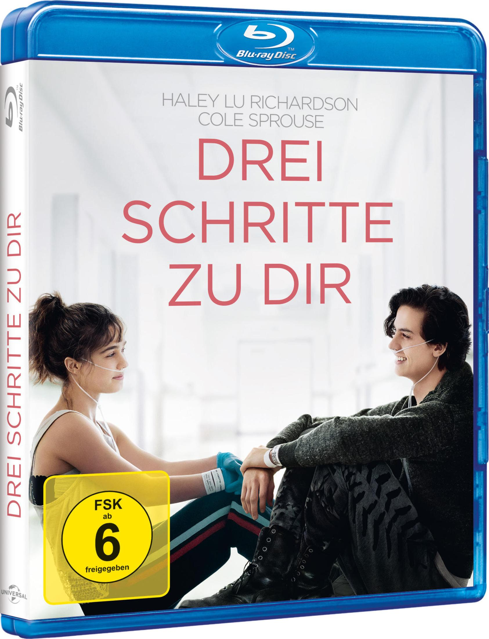Blu-ray-Hülle des Films Drei Schritte zu Dir mit Haley Lu Richardson und Cole Sprouse.