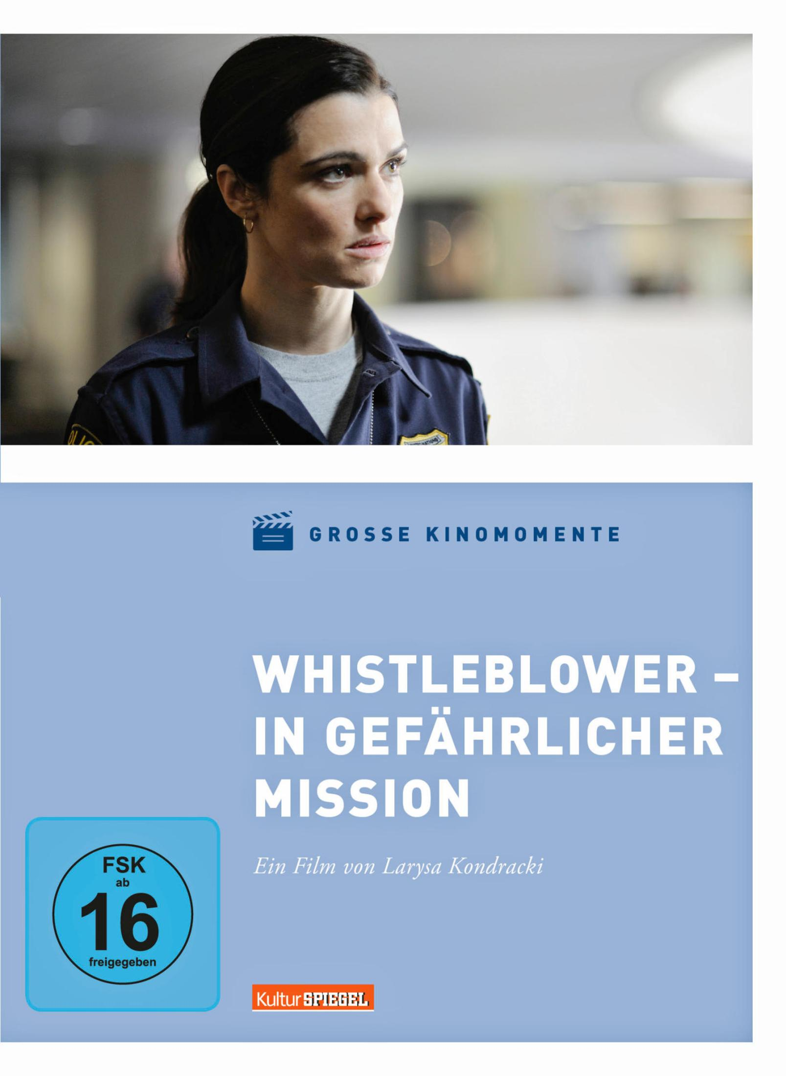 Filmplakat für 'Whistleblower – In gefährlicher Mission' mit Rachel Weisz in der Hauptrolle.