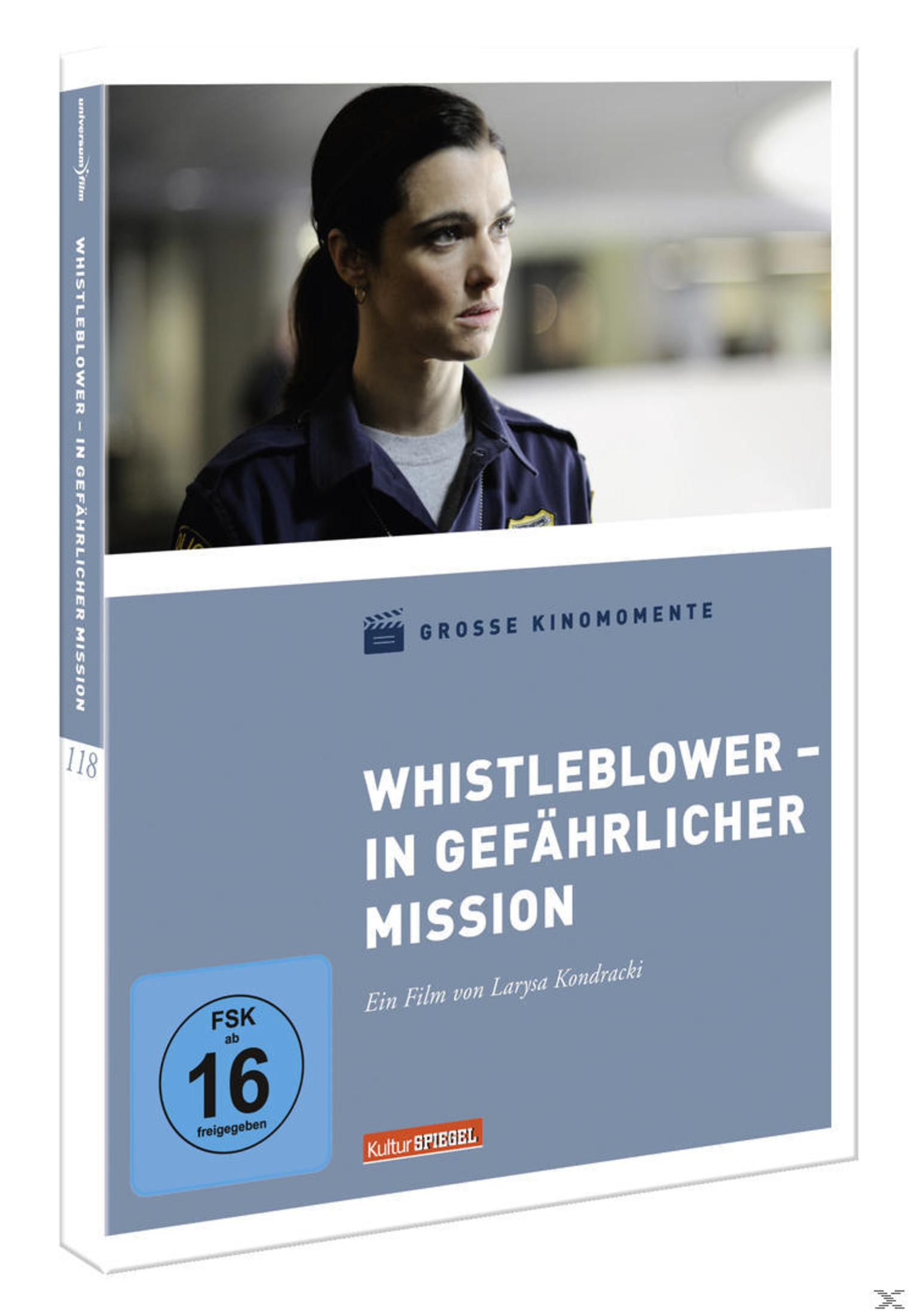 DVD-Hülle des Films Whistleblower mit Rachel Weisz in einer Polizeiuniform auf der Vorderseite.