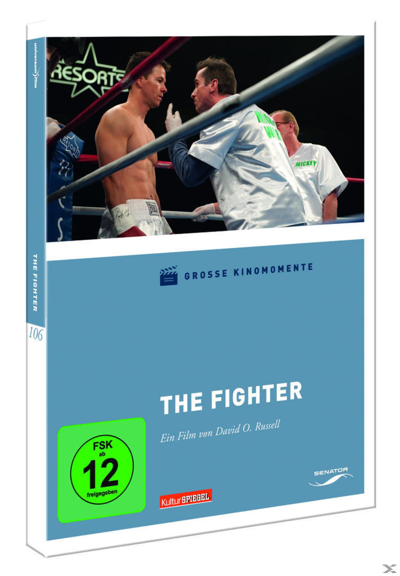 Blu-ray-Hülle des Films The Fighter mit Boxer und Trainer im Ring.