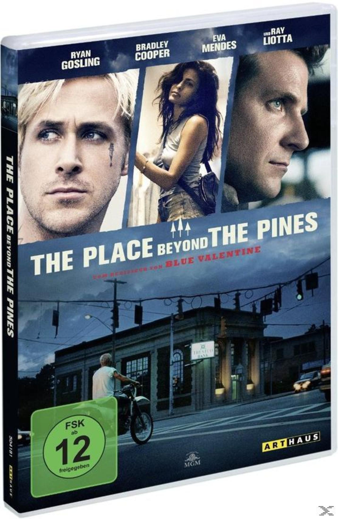 DVD-Cover für The Place Beyond the Pines mit Schauspielergesichtern und Motorradszene.