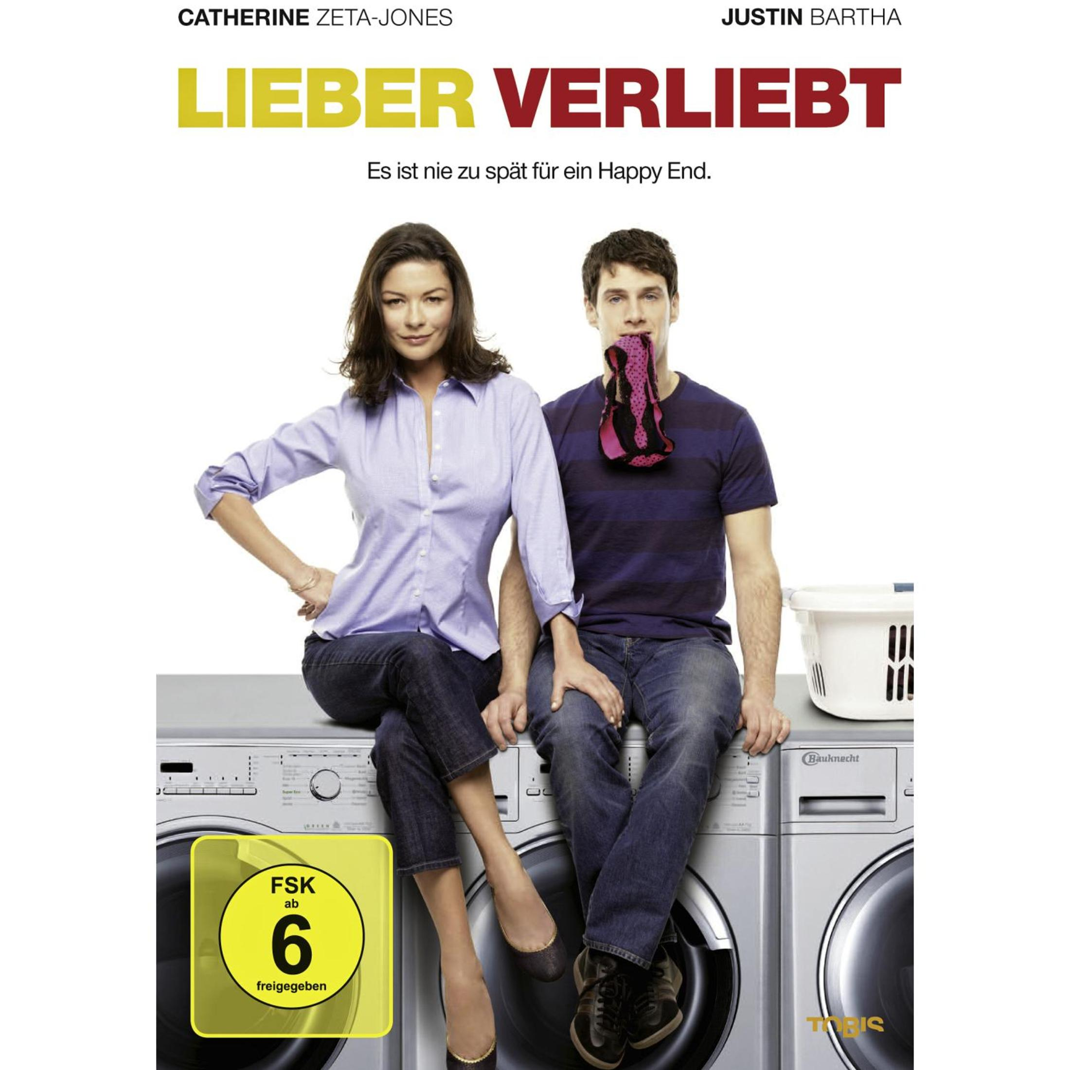 Filmposter mit Catherine Zeta-Jones und Justin Bartha auf Waschmaschinen sitzend, er hat pinke Unterwäsche im Mund.