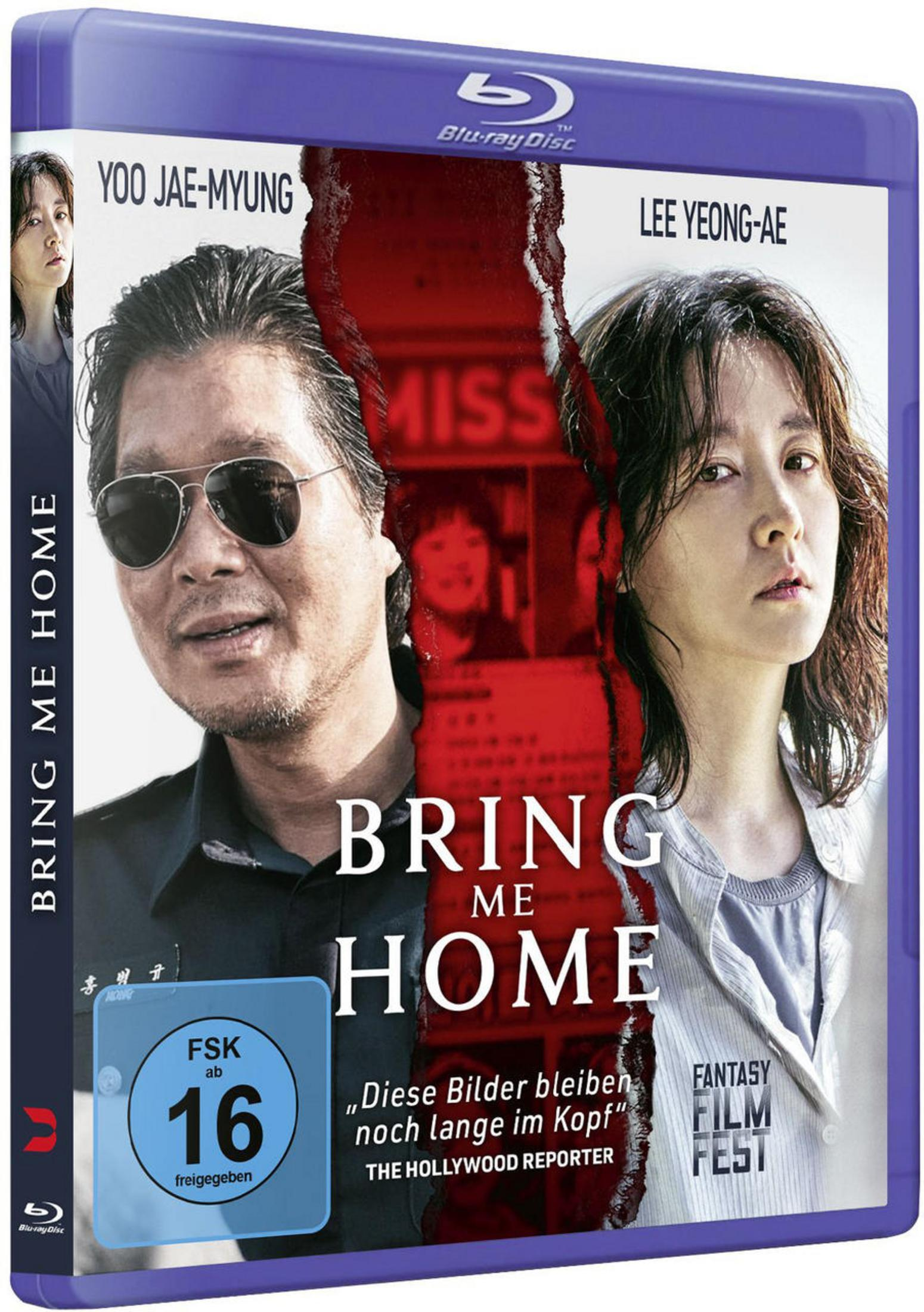 Bring Me Home Blu-ray-Cover mit Yoo Jae-myung und Lee Yeong-ae und einem zerrissenen roten Plakat.