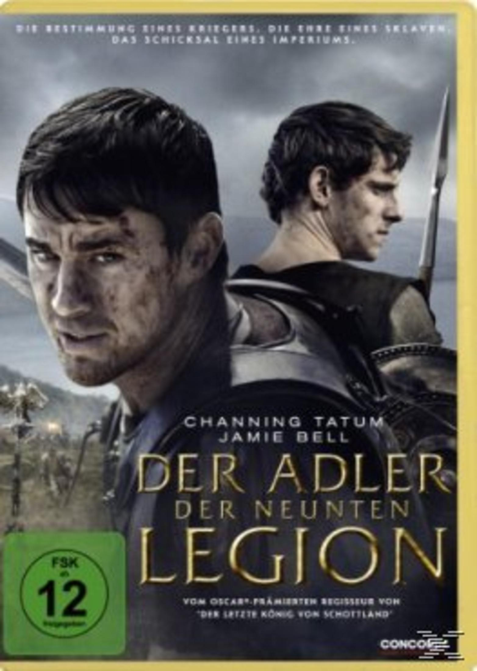 DVD-Cover von Der Adler der Neunten Legion mit Channing Tatum und Jamie Bell vor bewölktem Himmel.