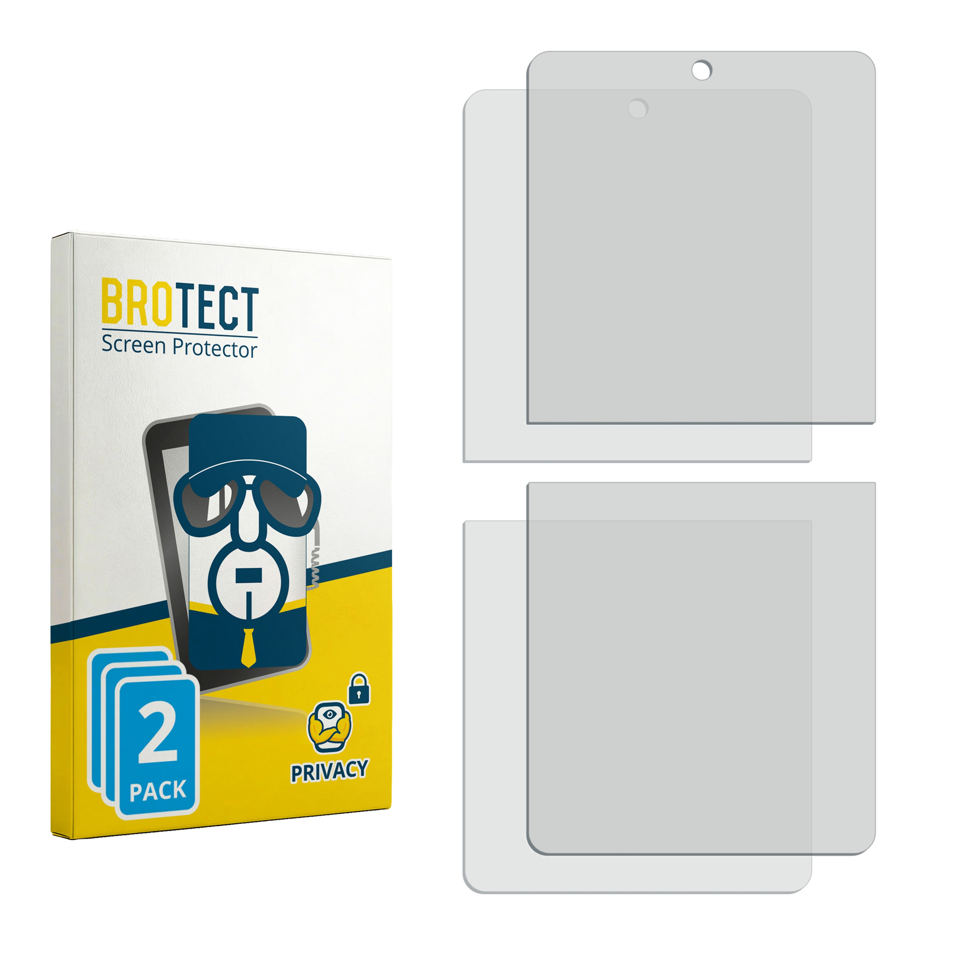 BROTECT Sichtschutzfolie in 2er-Packung mit Verpackung.
