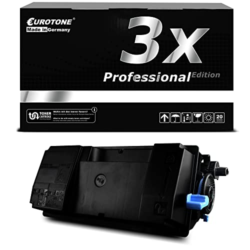 Schwarze Eurotone Toner-Kartusche vor einer Verpackungsbox mit Aufschrift.