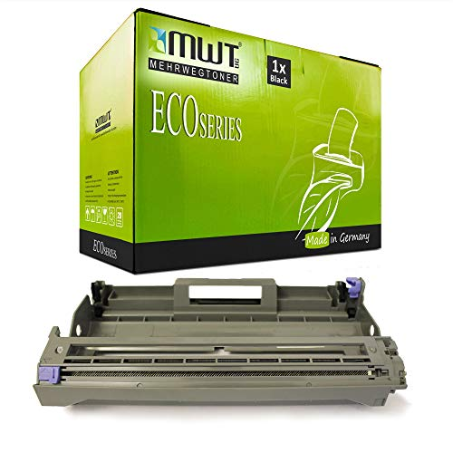 MWT ECO Series schwarze Tonerkartusche mit grauer Trommeleinheit vorne auf weißem Hintergrund.