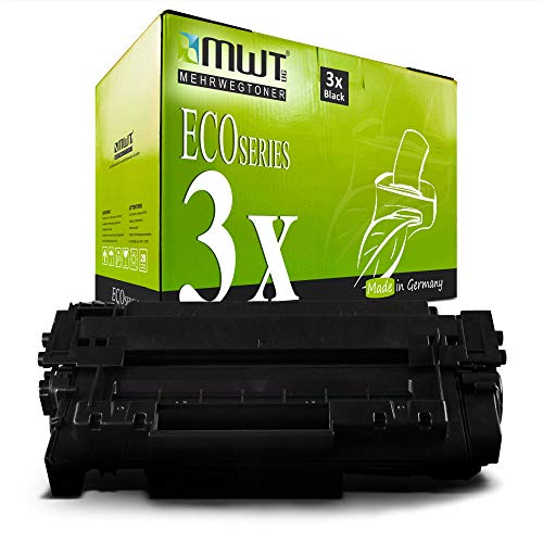 Eine grüne MWT-Toner-Box mit der Aufschrift ECO Series und eine schwarze Tonerkassette davor auf weißem Grund.
