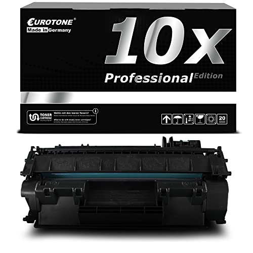 Schwarze Tonerpatrone vor einer schwarzen Box mit Aufschrift 10x Professional Edition.