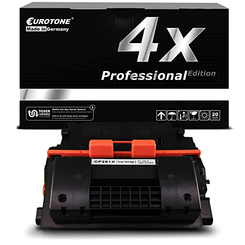 Eurotone Tonerkassette vor einer schwarzen Produktbox mit 4x Professional Edition Text.